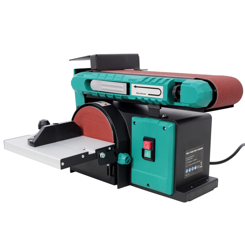 Benchtop Belt and Disc Sander, 120V/60Hz, 4x36 in. Belt & 6 in. Disc, Green X4384