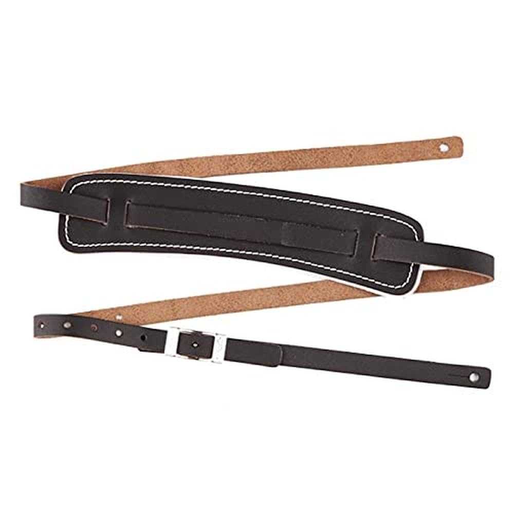 Black Leather Guitar Strap Y192785