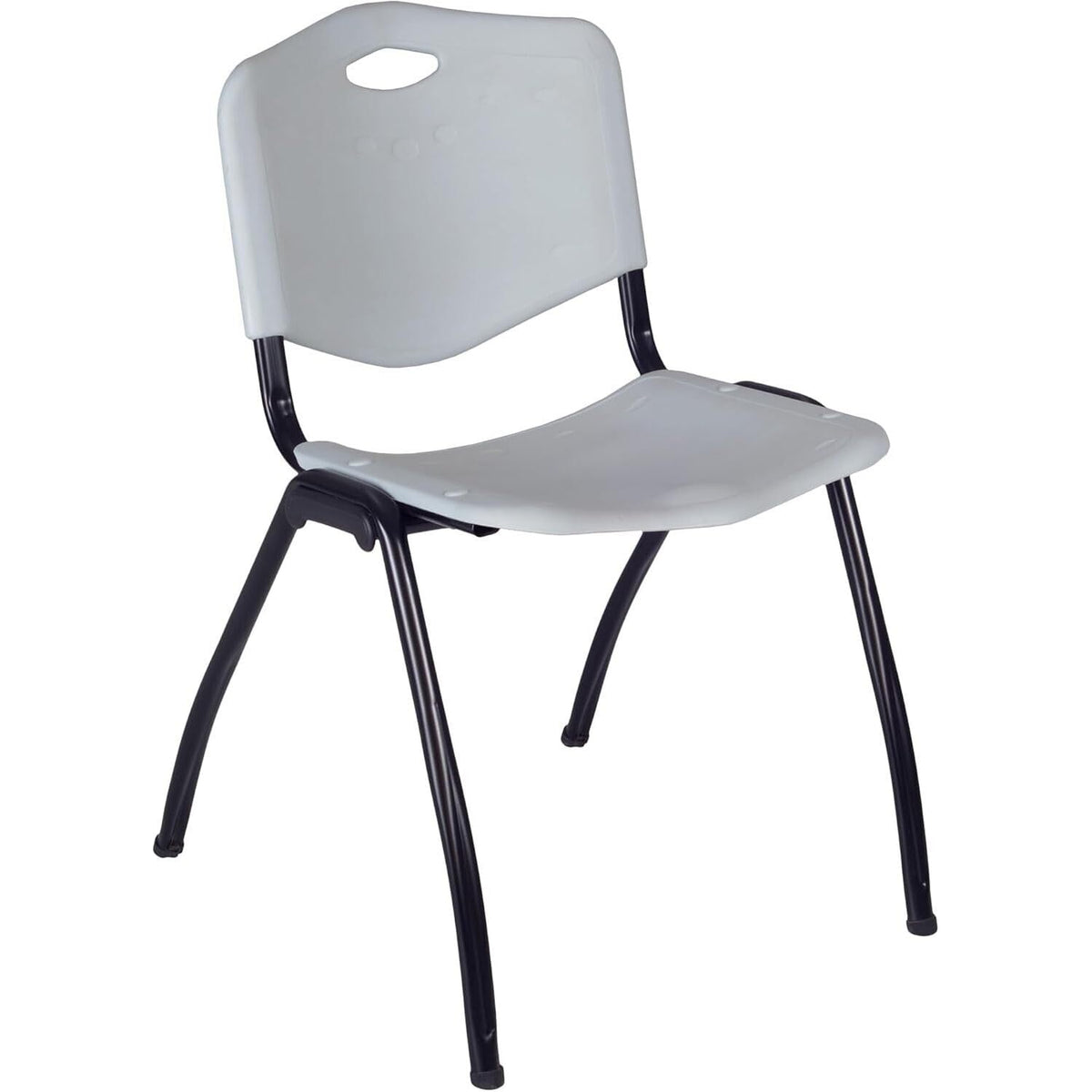 Round Breakroom Table Set with 4 Chairs Grey M1560
