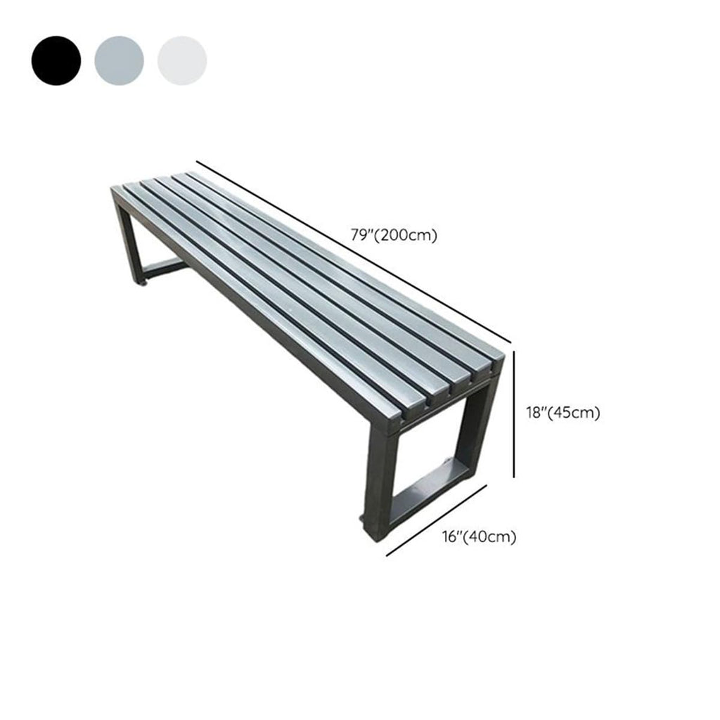 White Metal Frame Patio Bench F6193