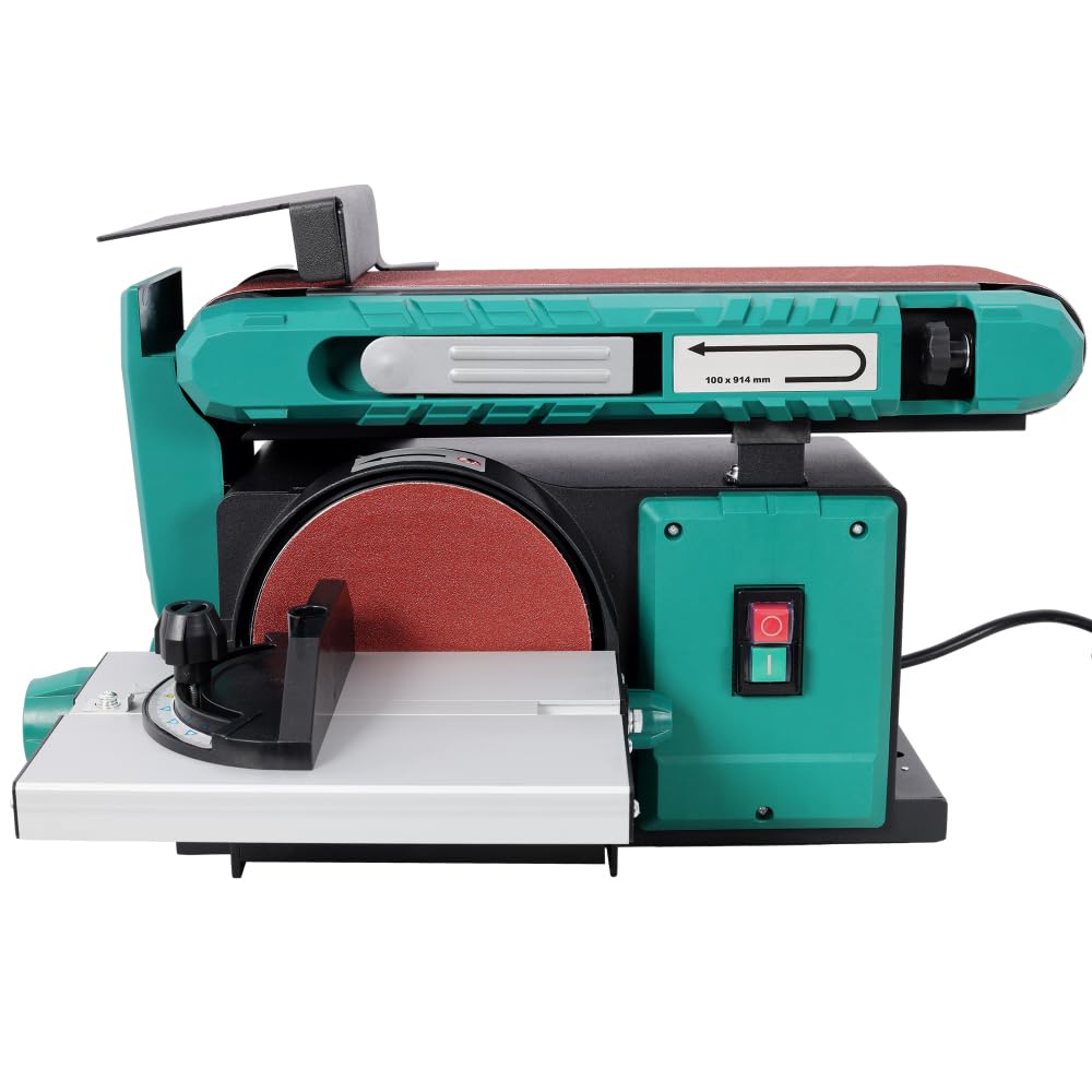 Benchtop Belt and Disc Sander, 120V/60Hz, 4x36 in. Belt & 6 in. Disc, Green X4384