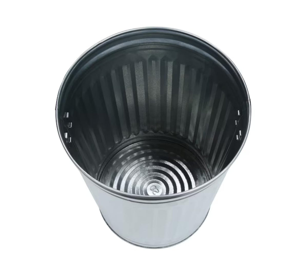 20-Gallon Galvanized Steel Trash Can with Locking Lid L725