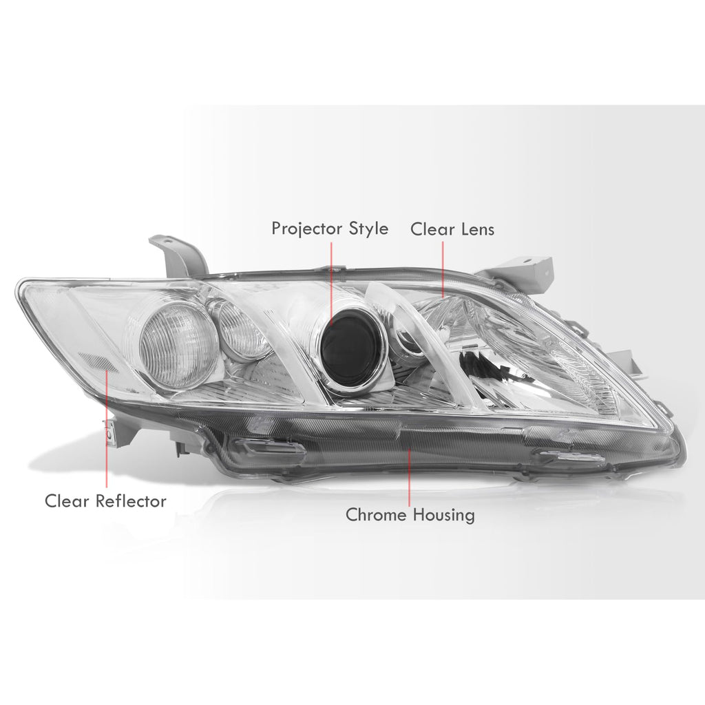 Chrome Housing Clear Lens Projector Headlights Pair S426