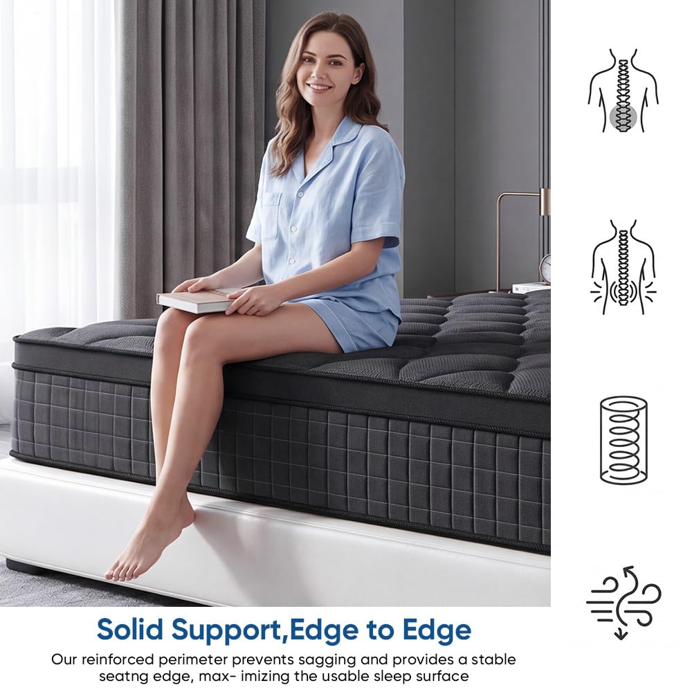 Queen 14 Inch Medium Firm Hybrid Mattress W57223