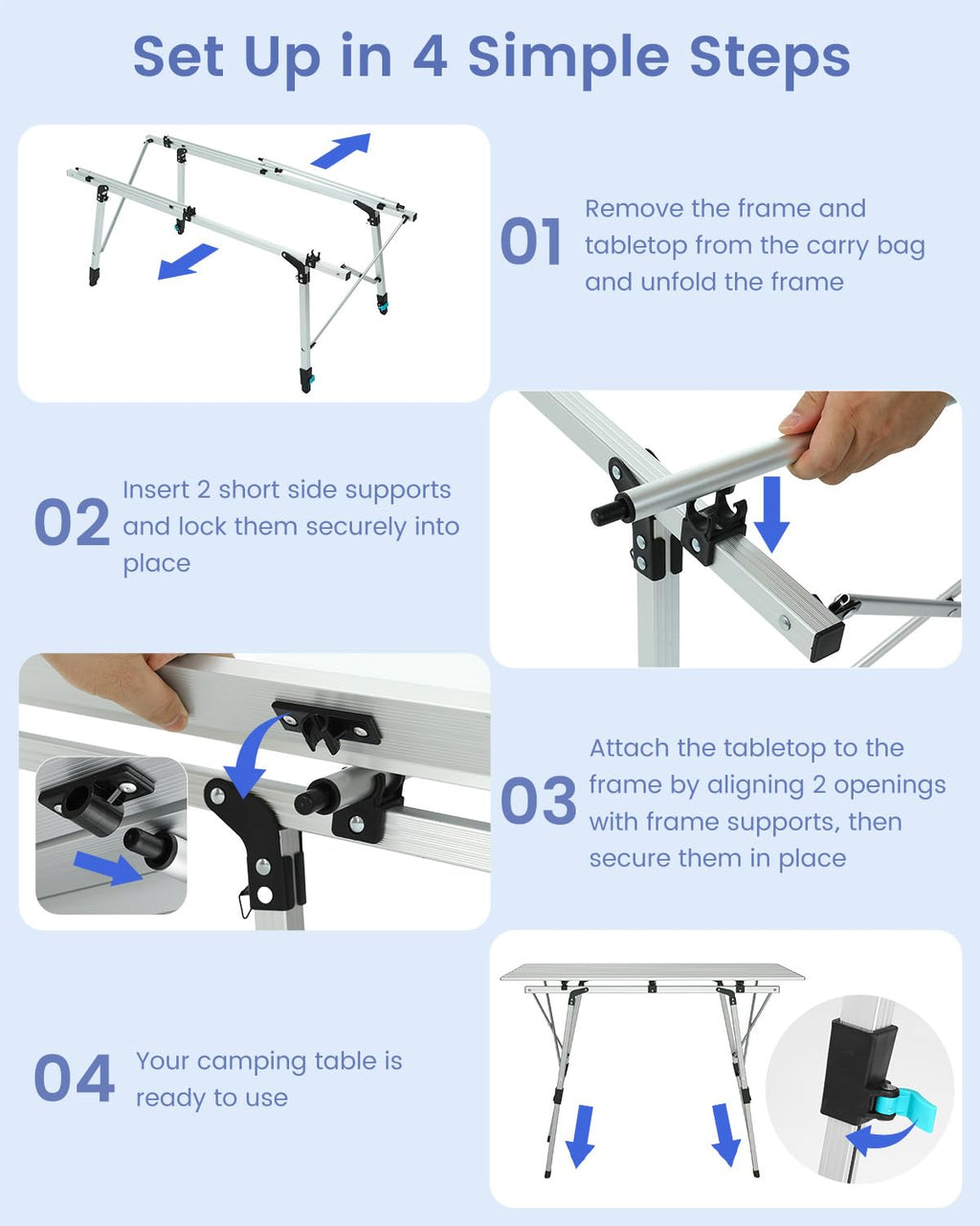 Aluminum Folding Camping Table F83762