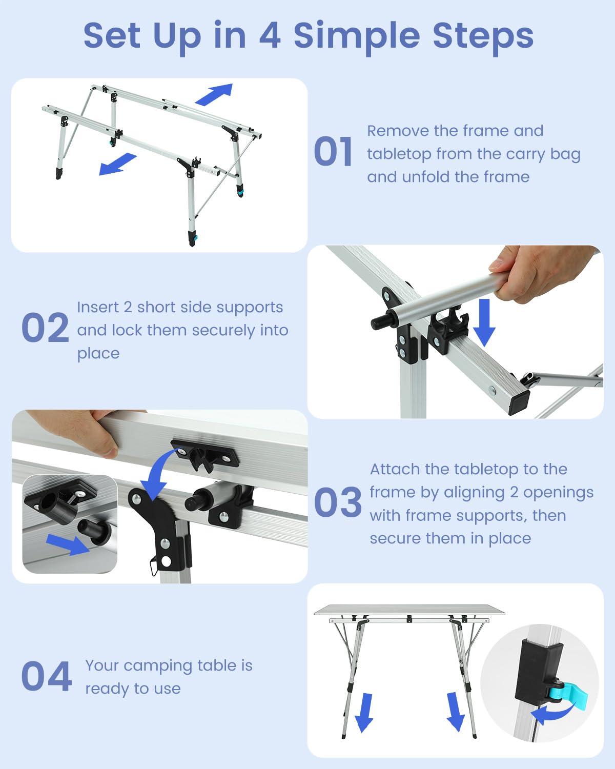 Aluminum Folding Camping Table F83762