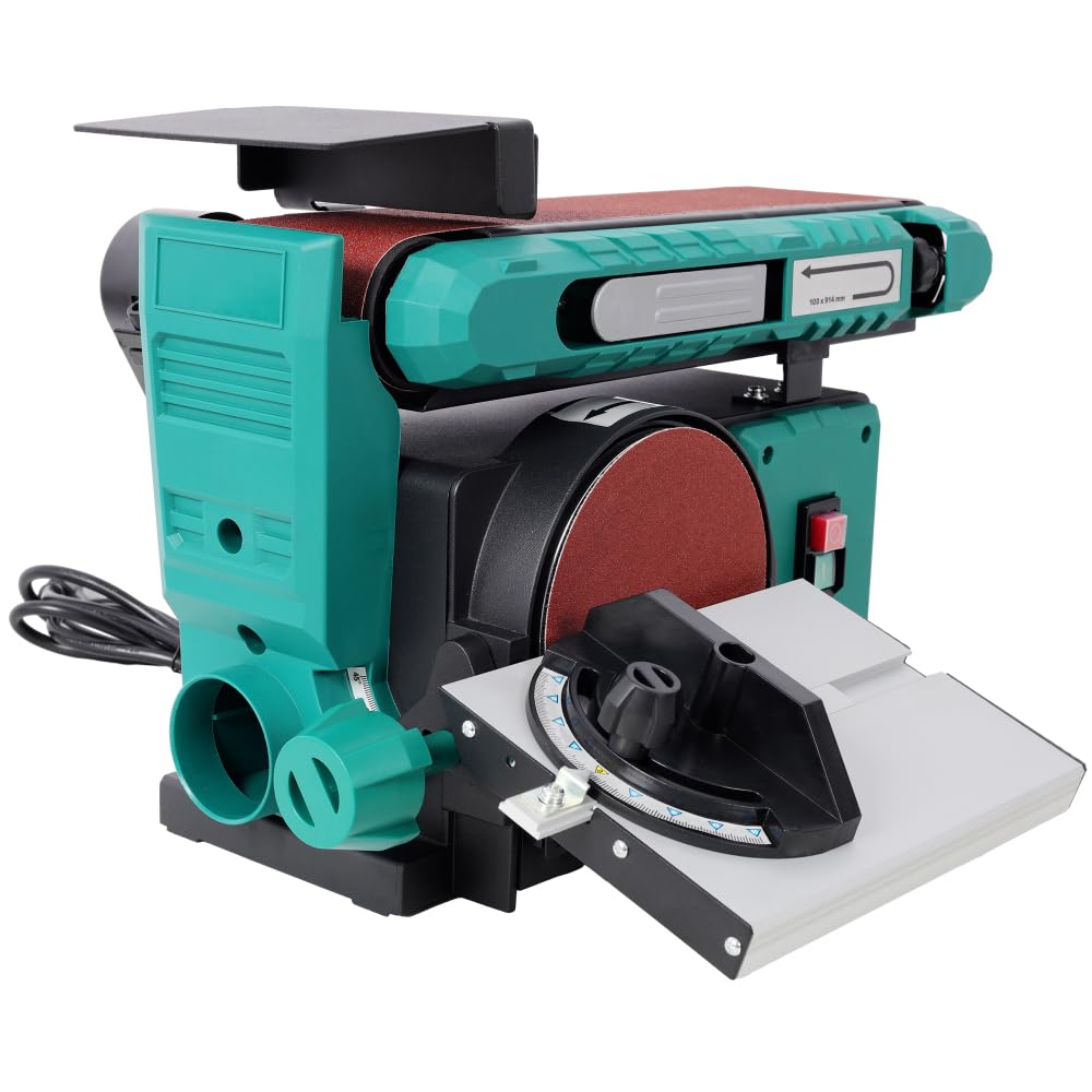Benchtop Belt and Disc Sander, 120V/60Hz, 4x36 in. Belt & 6 in. Disc, Green X4384