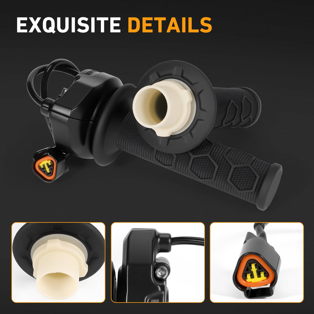 Electric Throttle Handle Assembly with Cable and Spare Right Handlebar Grip I327092