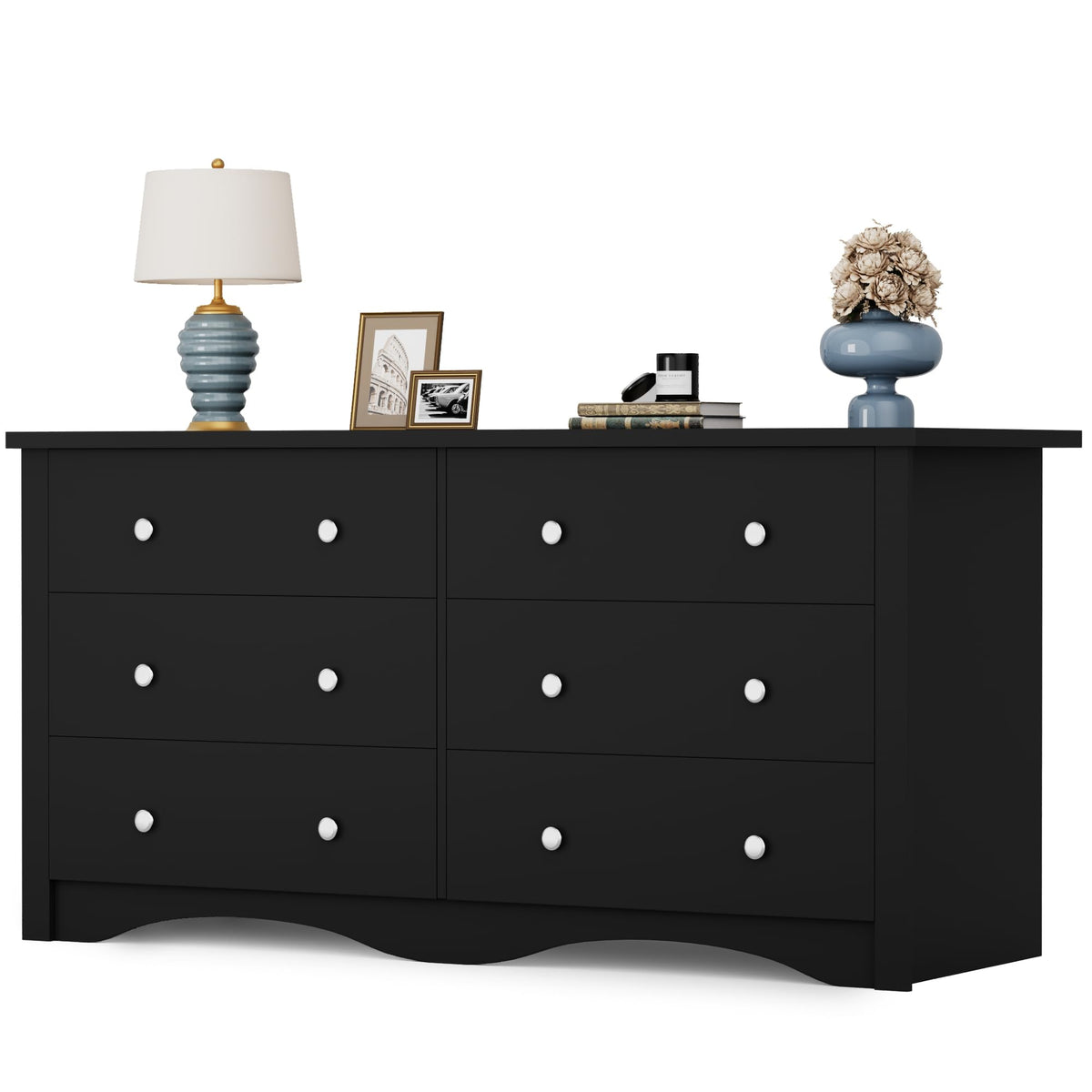 Black 6 Drawer Dresser P992186