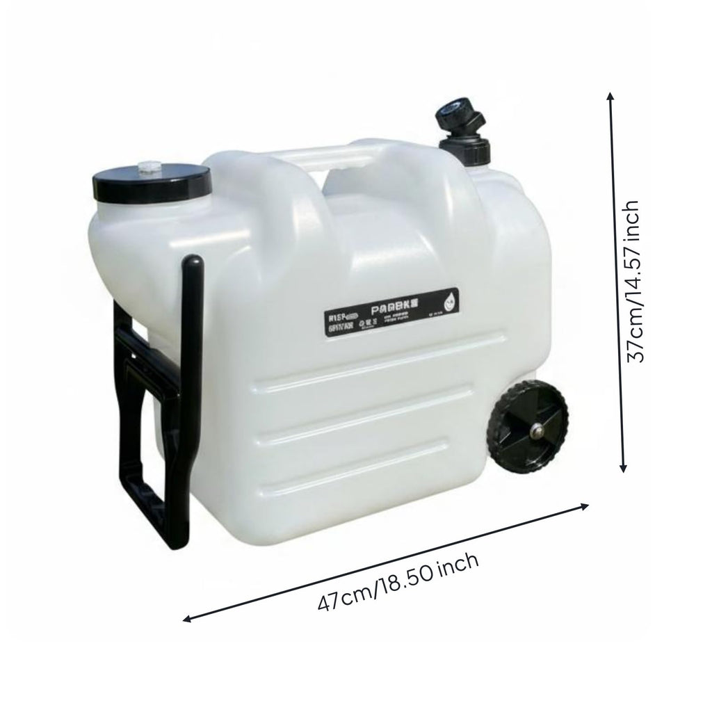 White Portable Water Dispenser with Faucet and Wheels O901471