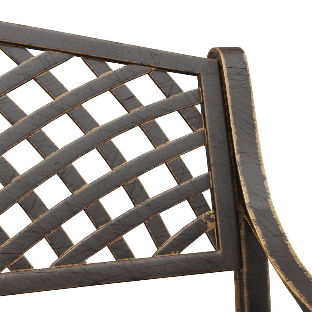 Bronze Cast Iron Garden Bench with Floral Design 40.2 Inch Y292191