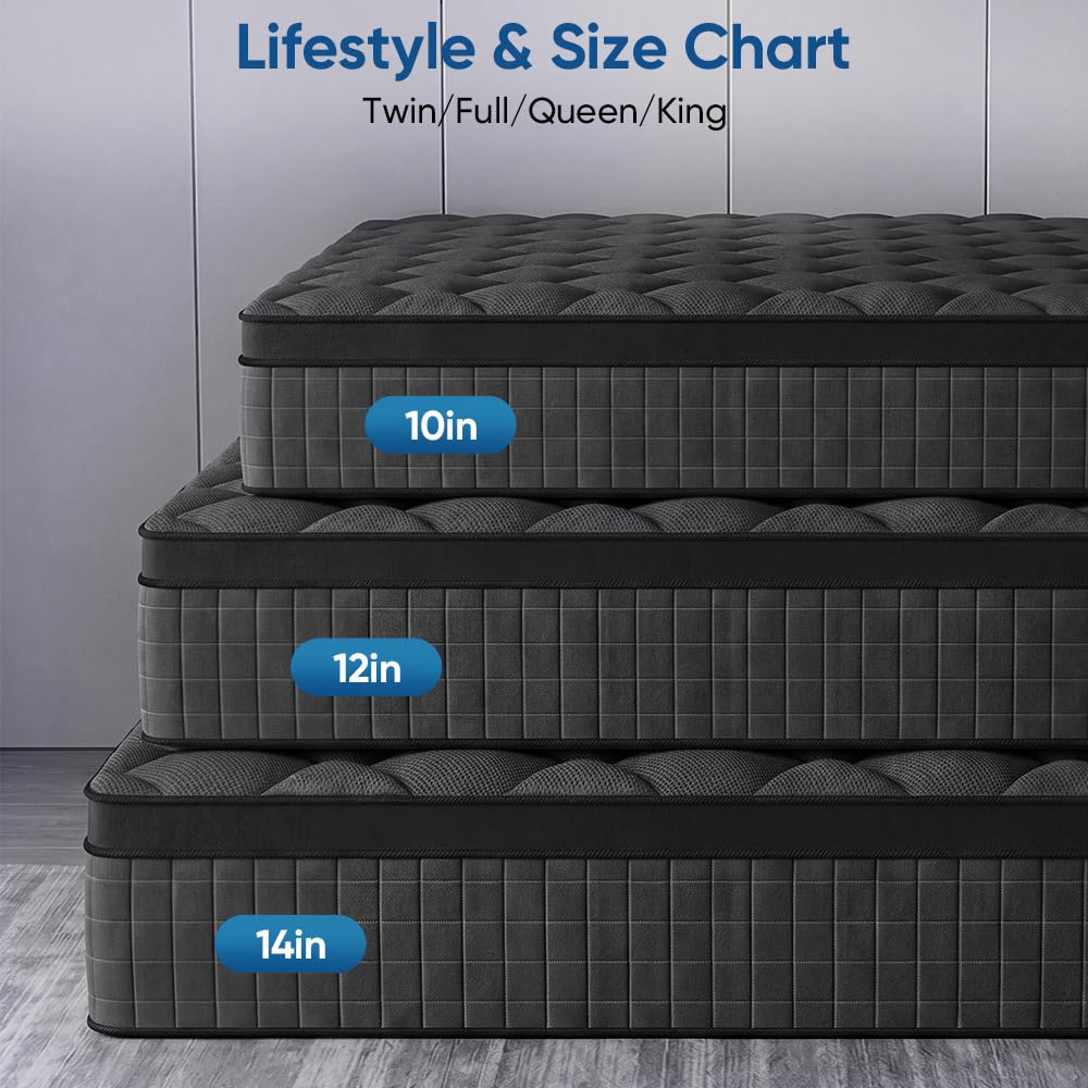 Queen 14 Inch Medium Firm Hybrid Mattress W57223