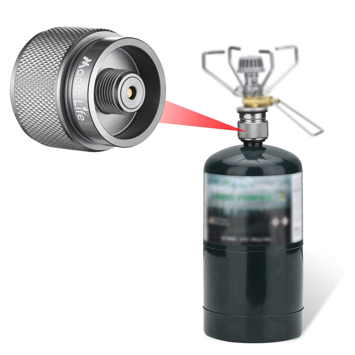 Camping Stove Gas Converter with 16 oz Tank O942548