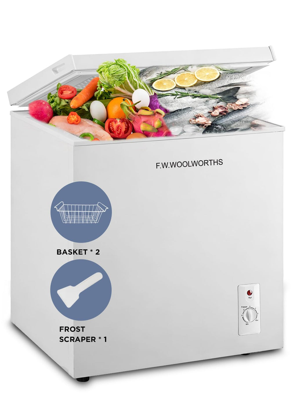 7.0 Cu.Ft Chest Freezer with Removable Basket, White E51535