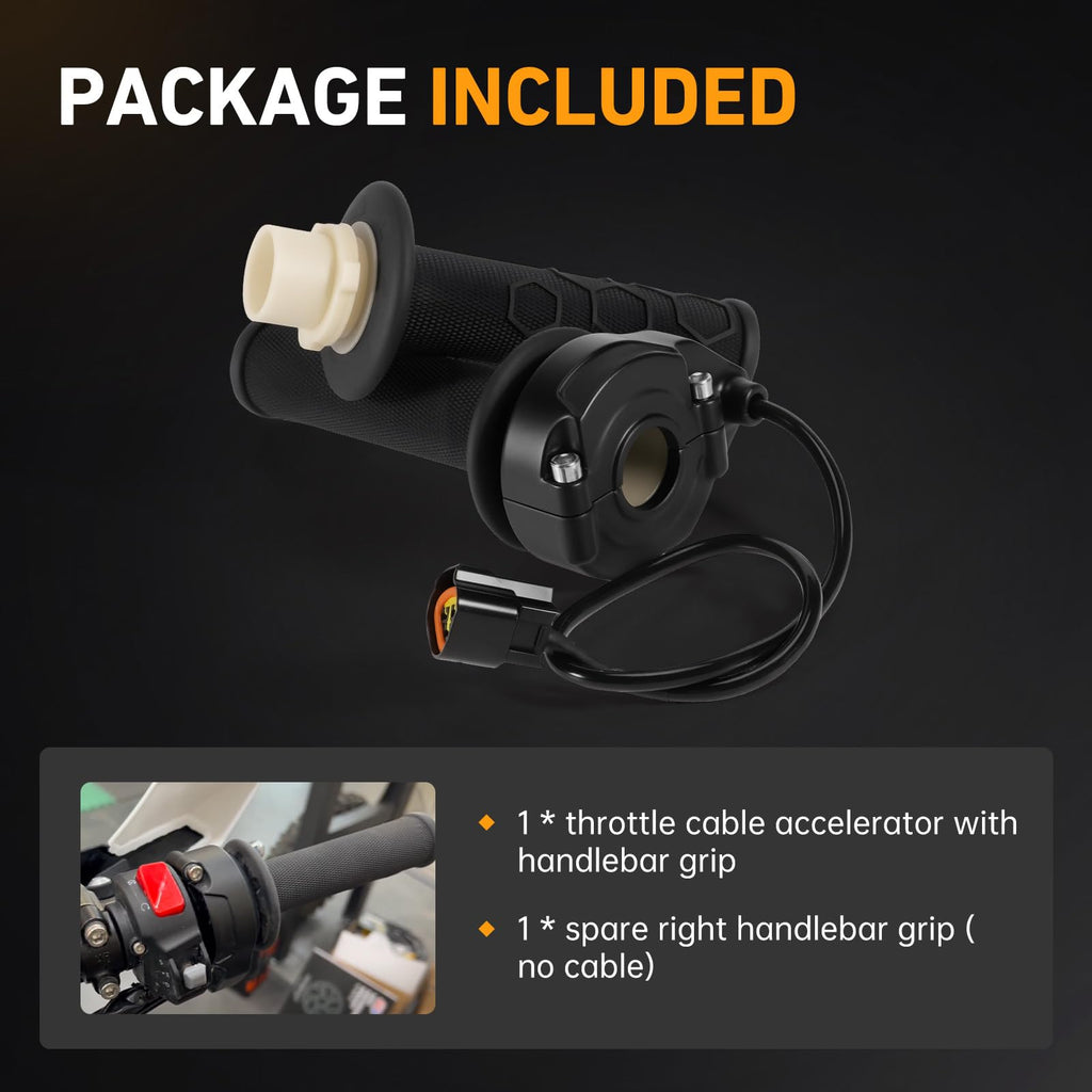 Electric Throttle Handle Assembly with Cable and Spare Right Handlebar Grip I327092
