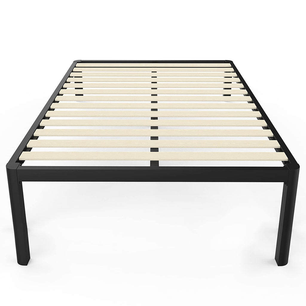 18 Inch Queen Platform Bed Frame with Wooden Slats P55932