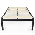 18 Inch Queen Platform Bed Frame with Wooden Slats P55932