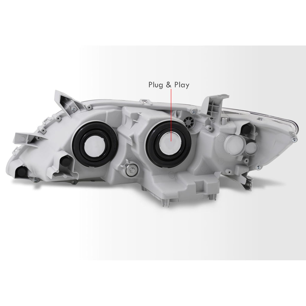 Chrome Housing Clear Lens Projector Headlights Pair S426