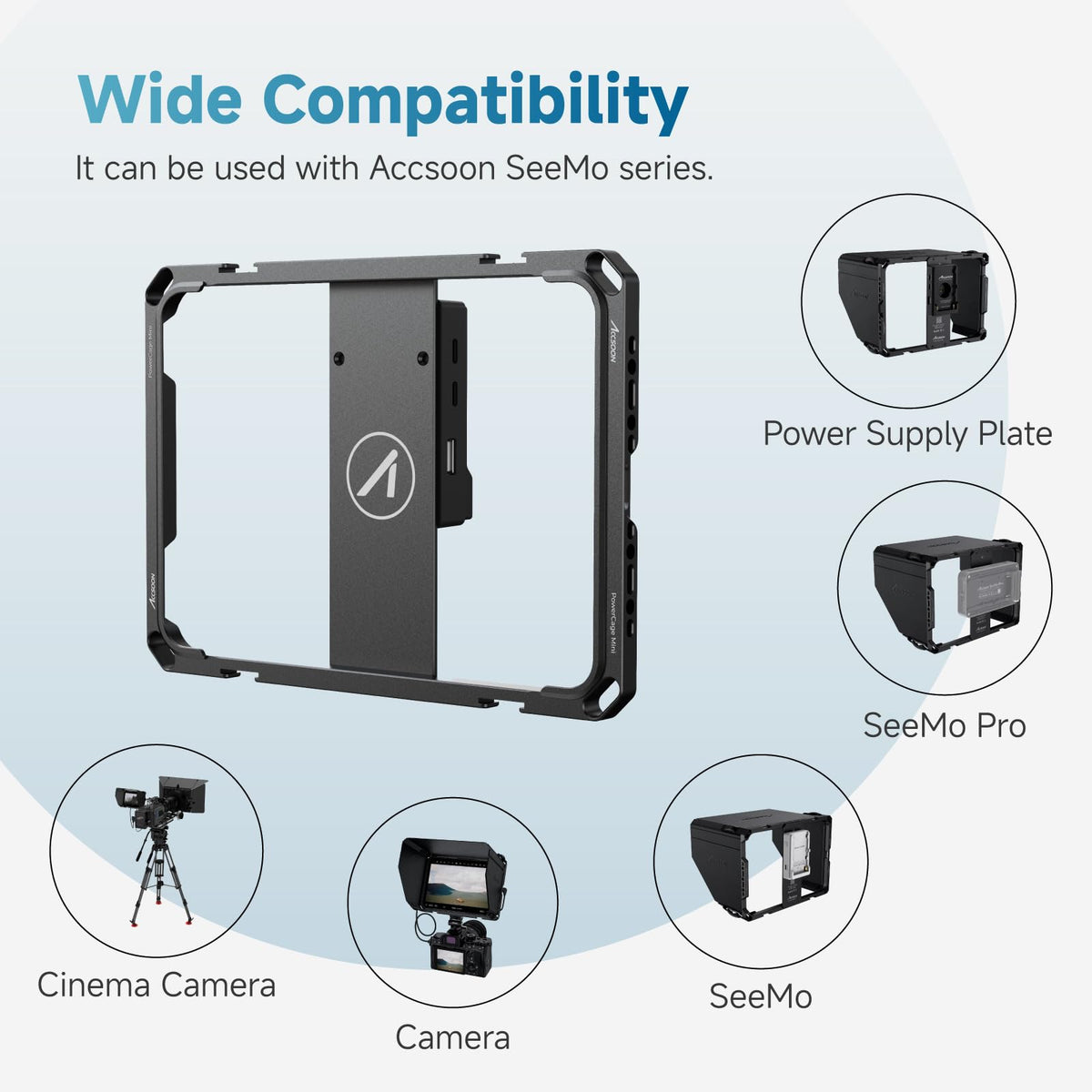 iPad mini Cage with Battery Plate Adapter and Sunhood U796