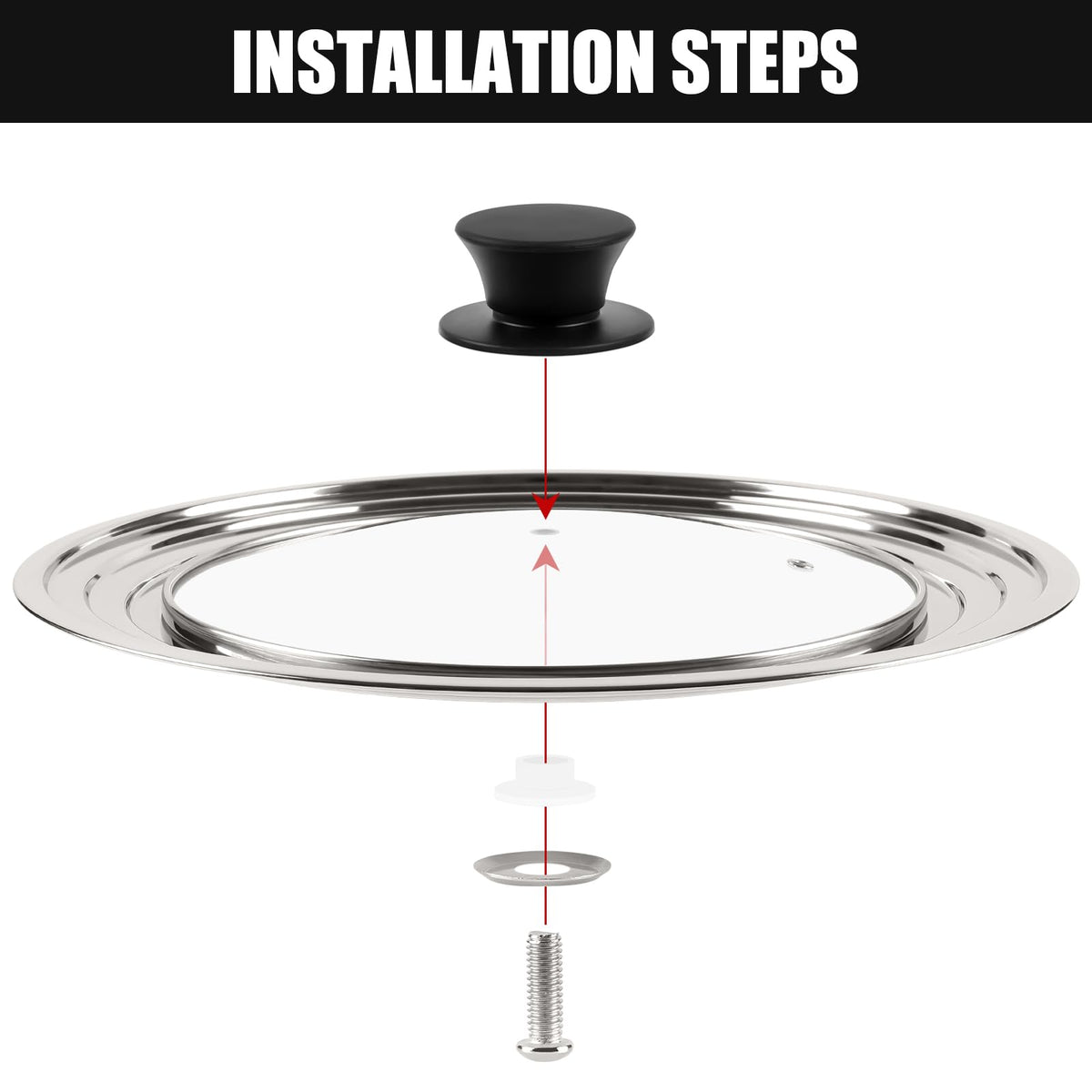 Universal Pan Lid for 11, 12 & 13 Inch Cookware O414