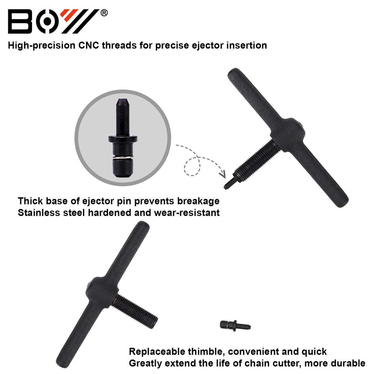 Bike Chain Tool Kit with Chain Breaker, Link Pliers, Chain Checker, Chain Link R2419