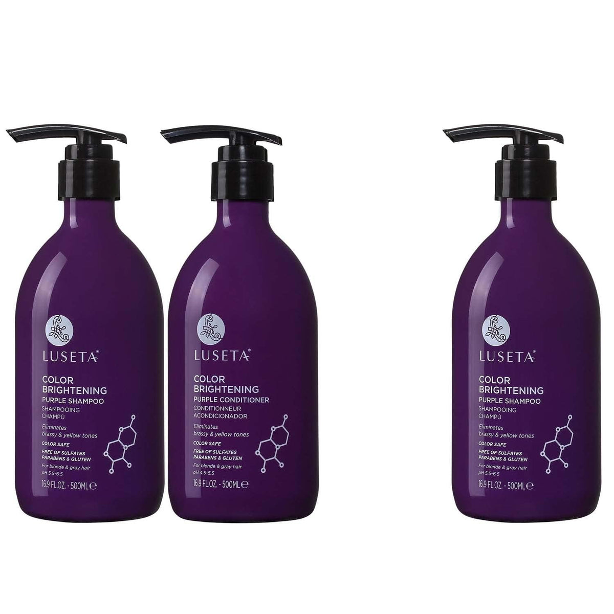 Purple Shampoo & Conditioner Set 16.9 oz I521