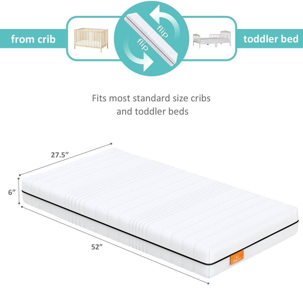 Breathable Dual Sided Memory Foam Crib Mattress H832