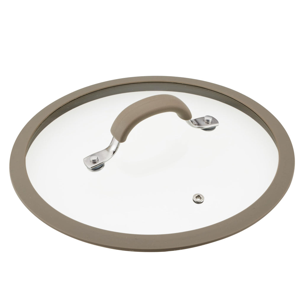 10-Inch Silicone-Rimmed Glass Lid O545716