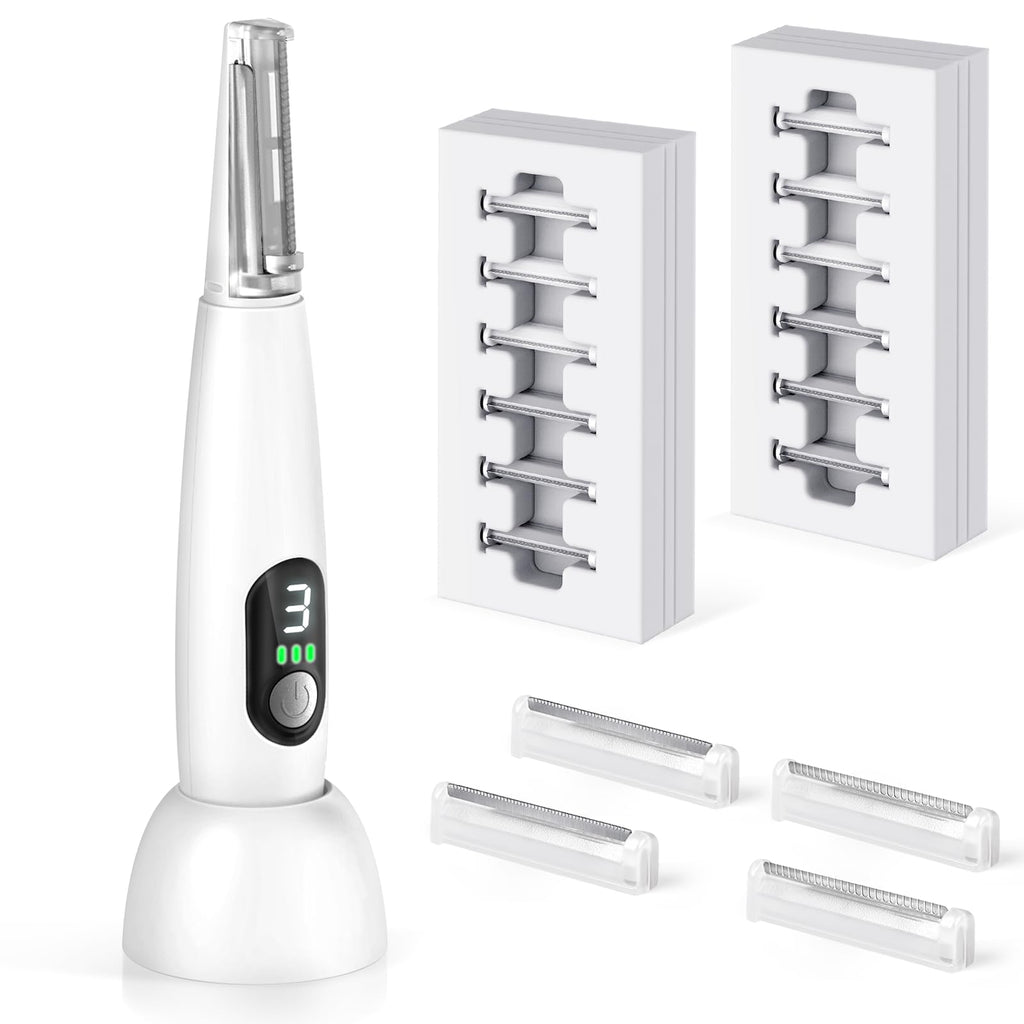 3 Speeds LED Electric Dermaplaning Tool with 12 Replaceable Blades P88868