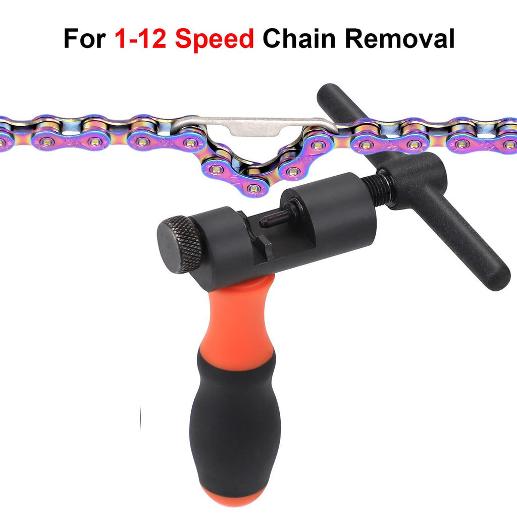 Bike Chain Tool Kit with Chain Breaker, Link Pliers, Chain Checker, Chain Link R2419