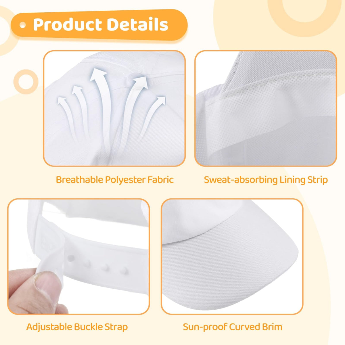 Polyester Adjustable Blank Baseball Caps E94072
