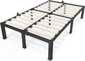 18 inch Queen Size Heavy Duty Platform Bed Frame with Wood Slats D341503