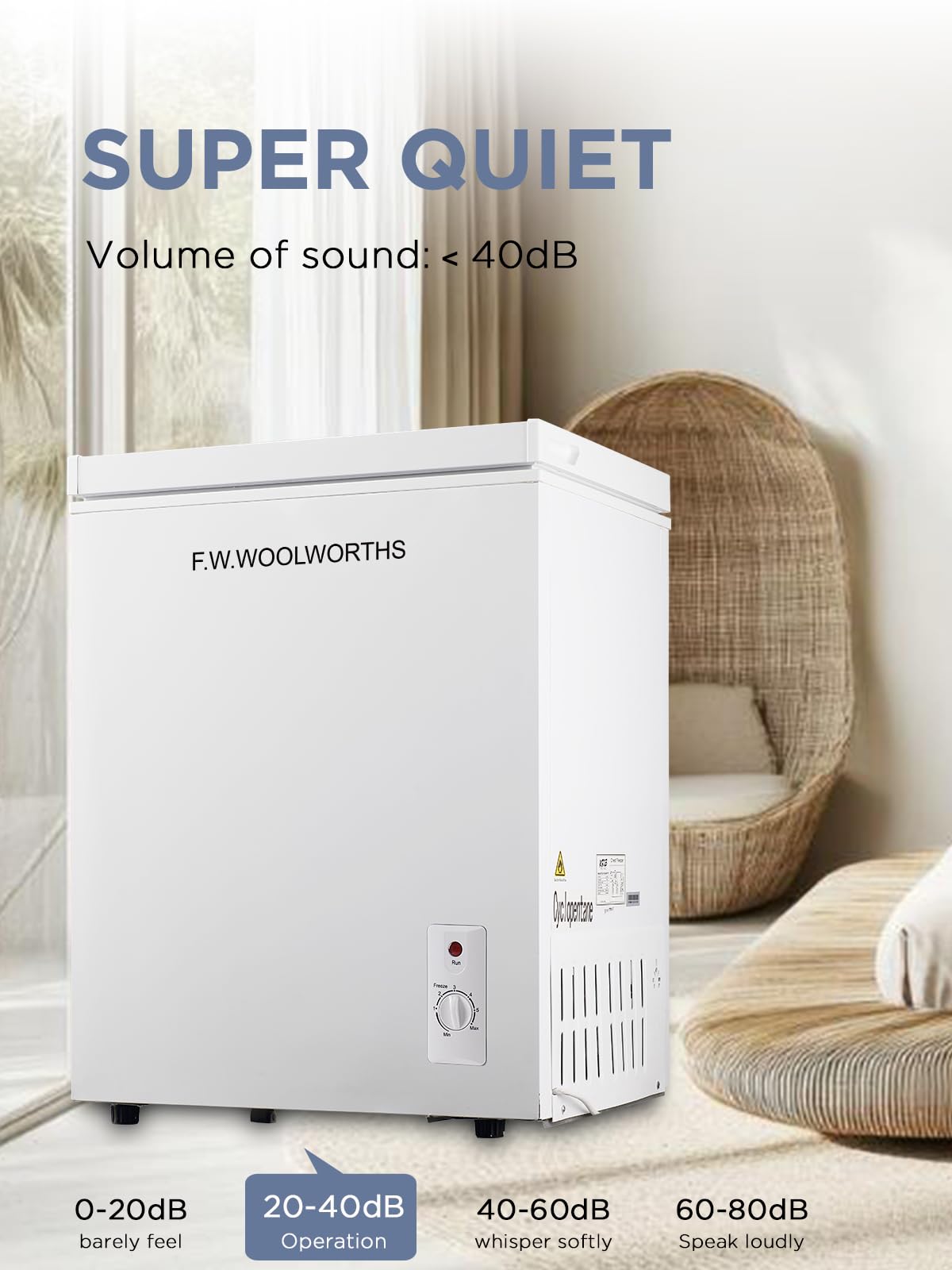 7.0 Cu.Ft Chest Freezer with Removable Basket, White E51535