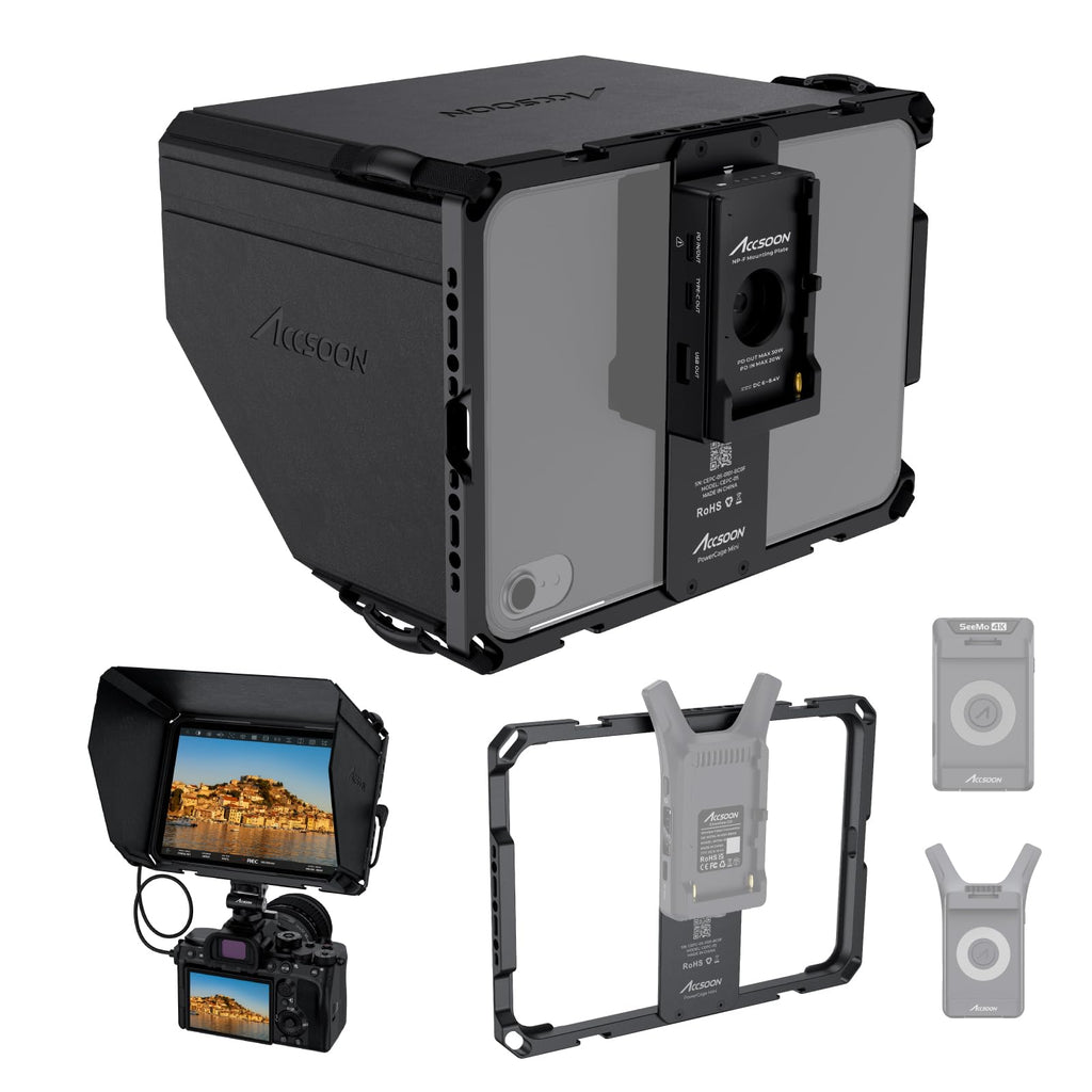 iPad mini Cage with Battery Plate Adapter and Sunhood U796