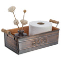 Copper Wooden Handle Toiletries Holder Bin D649