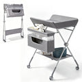 Baby Changing Table with Wheels, Portable Adjustable Folding Diaper Station with Storage R492329
