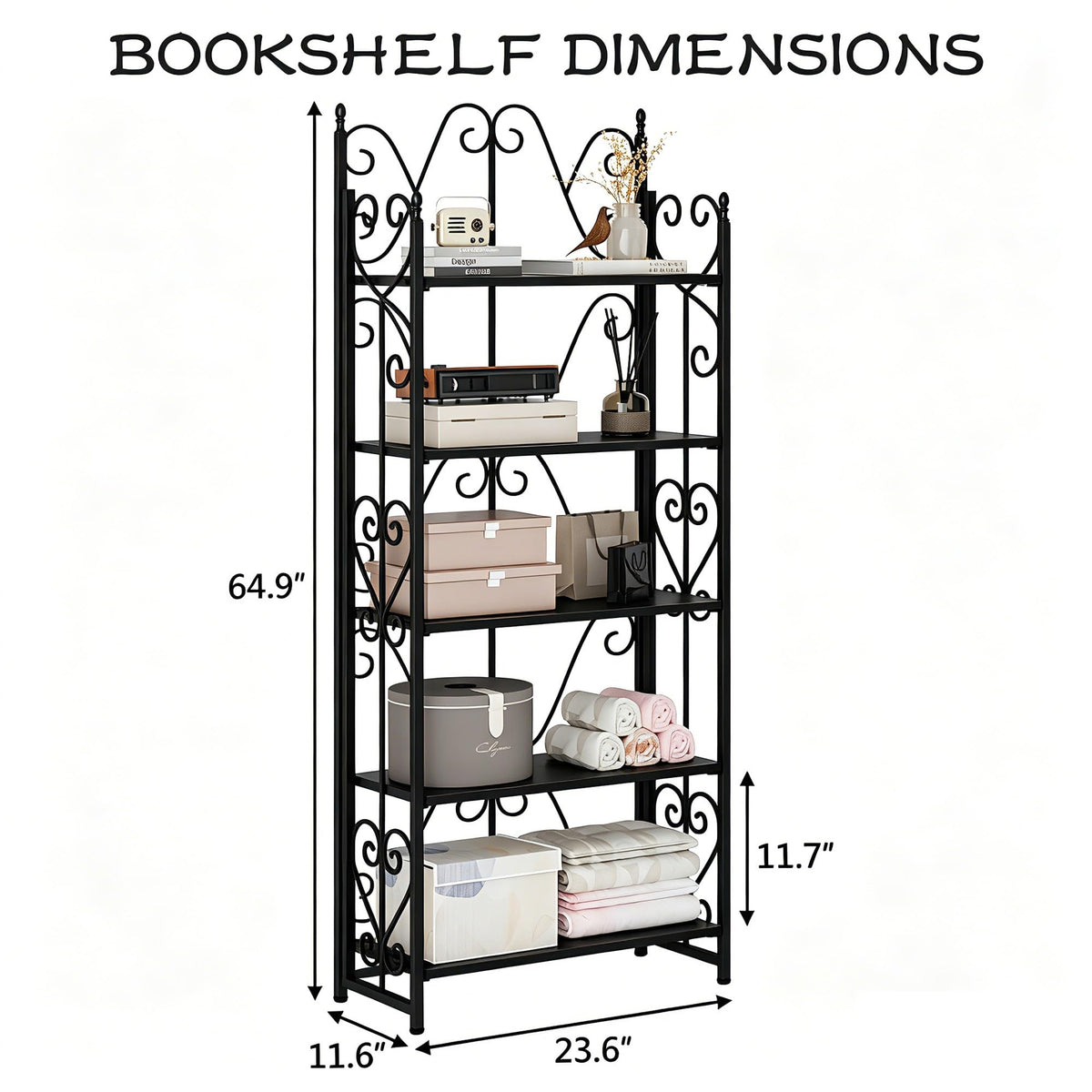 5 Tier Folding Bookshelf E683161