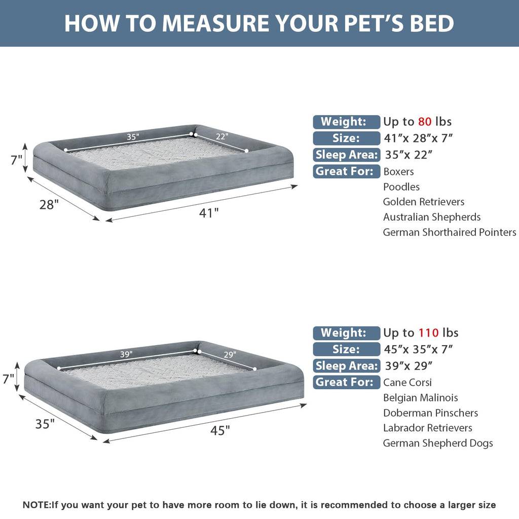 XL Extra Large Orthopedic Dog Bed S64606