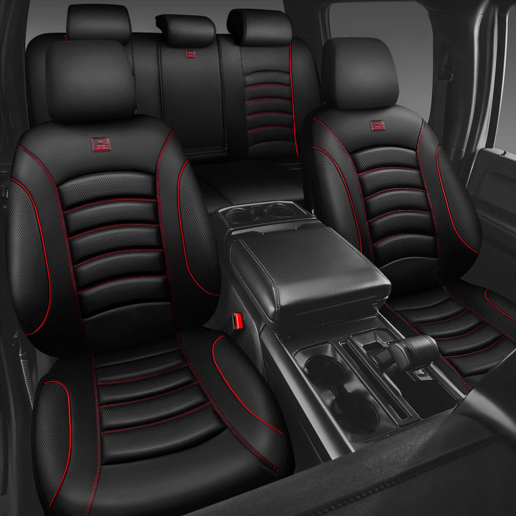 3D Foam PU Leather Car Seat Covers Full Set C57020