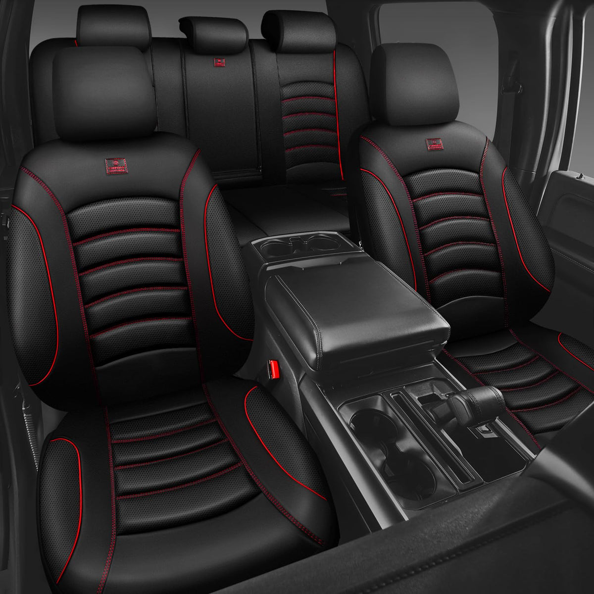 3D Foam PU Leather Car Seat Covers Full Set C57020