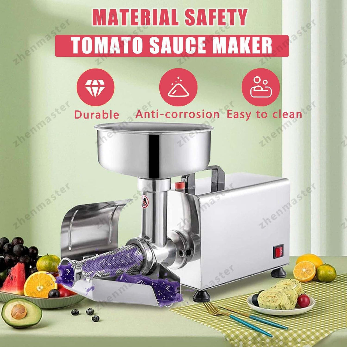 450W Stainless Steel Electric Tomato Strainer B506