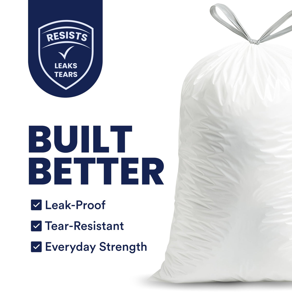 4-6 Gallon White Drawstring Bags S822880