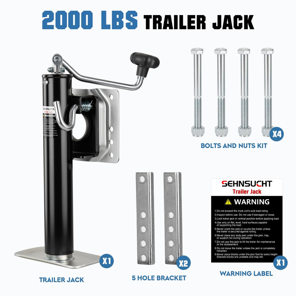 2000lb Swivel Trailer Jack with Handle Z48315