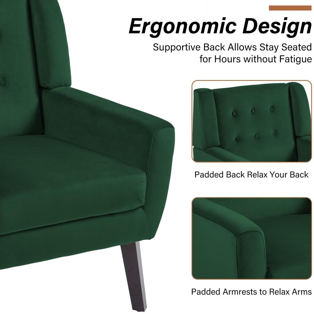Velvet Accent Chairs Set of 2 B537