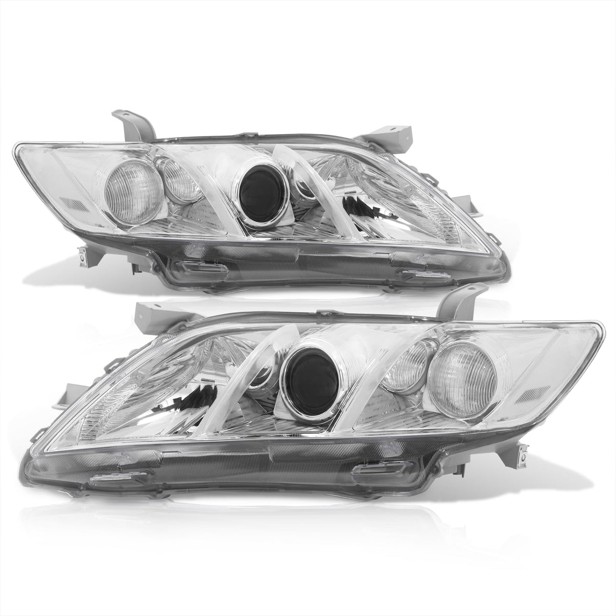 Chrome Housing Clear Lens Projector Headlights Pair S426