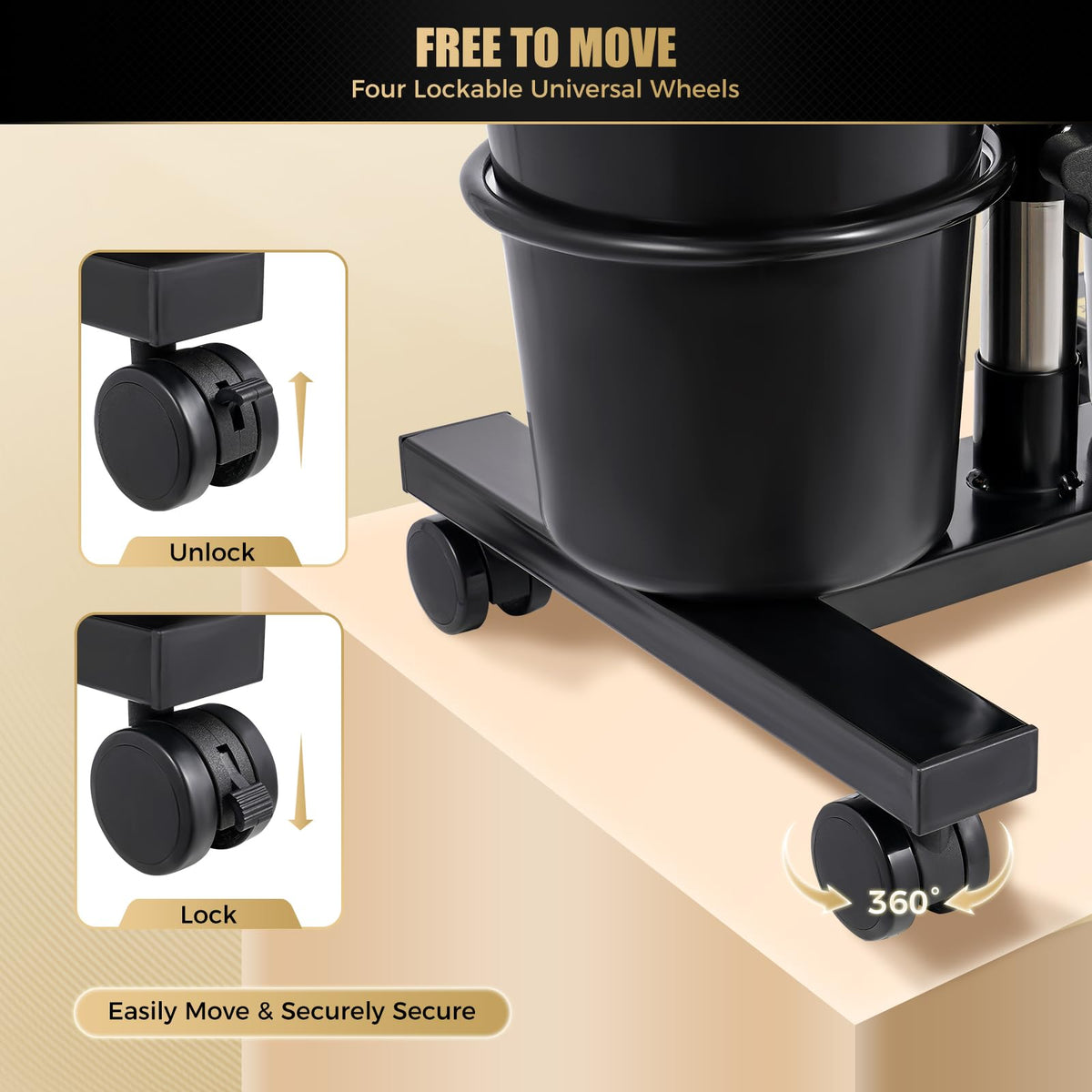 Portable Plastic Shampoo Unit with Electric Pump, 2 Buckets and Drain Hoses A83218
