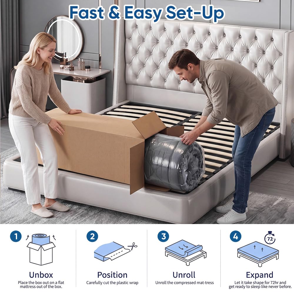 Queen 14 Inch Medium Firm Hybrid Mattress W57223