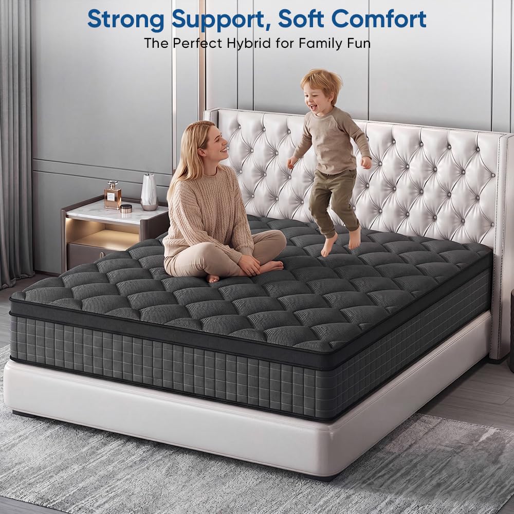 Queen 14 Inch Medium Firm Hybrid Mattress W57223