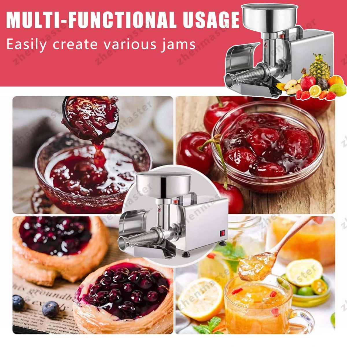 450W Stainless Steel Electric Tomato Strainer B506