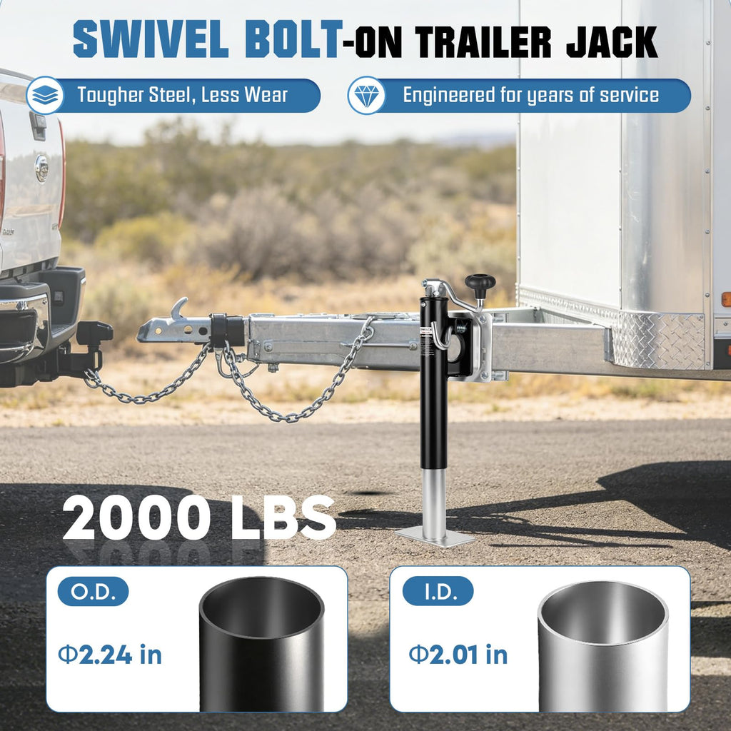 2000lb Swivel Trailer Jack with Handle Z48315